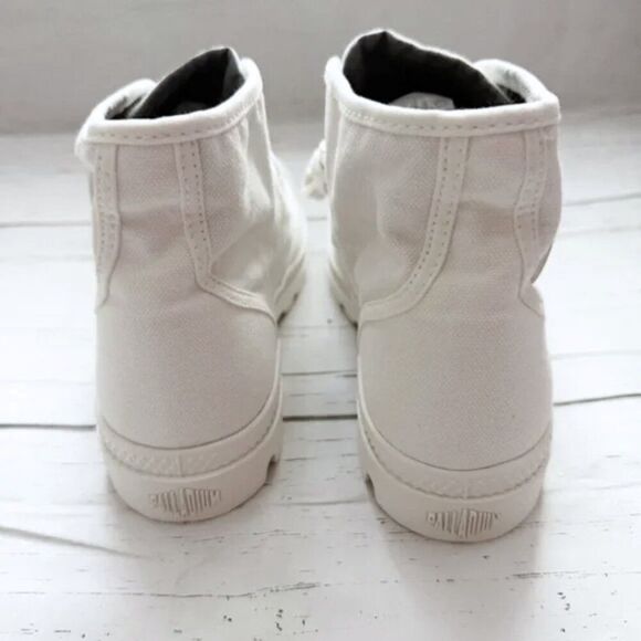 Palladium White Chunky Lug Sole‎ Y2K High Top Vegan Combat Boots Sneakers Shoes - Picture 12 of 16